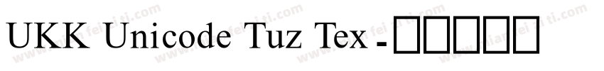 UKK Unicode Tuz Tex字体转换
